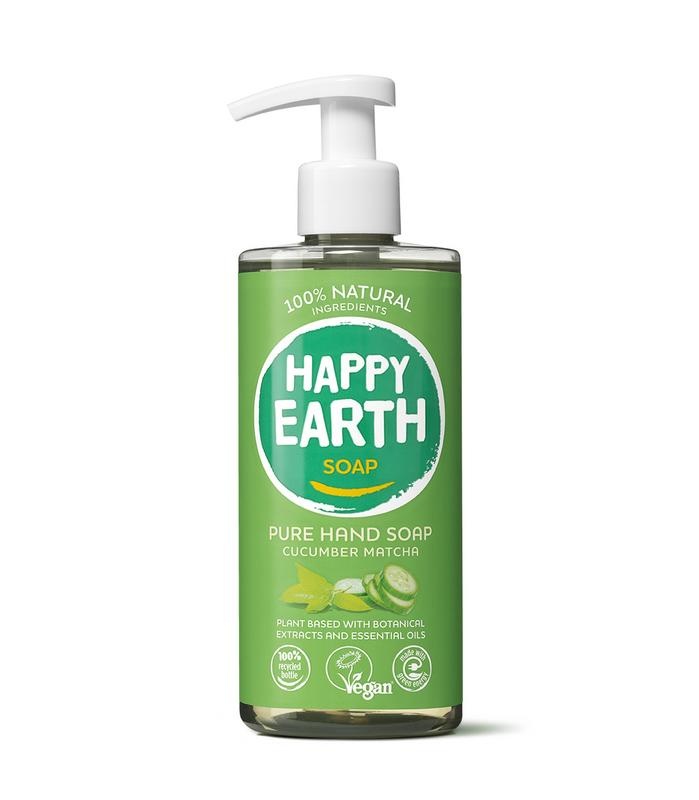 Happy Earth Happy Earth Pure hand soap cucumber matcha (300 ml)