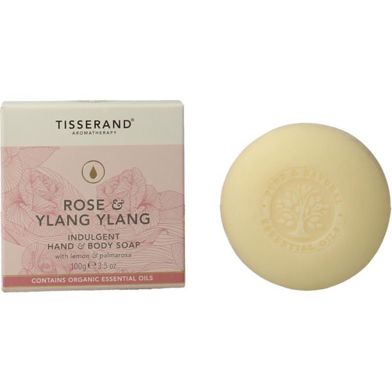 Tisserand Tisserand Zeep roos & ylang ylang (100 Gram)