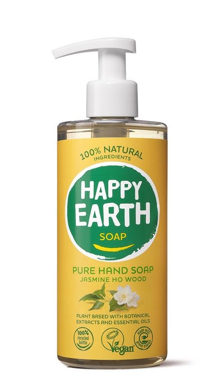 Happy Earth Happy Earth Handzeep jasmine ho wood (300 Milliliter)