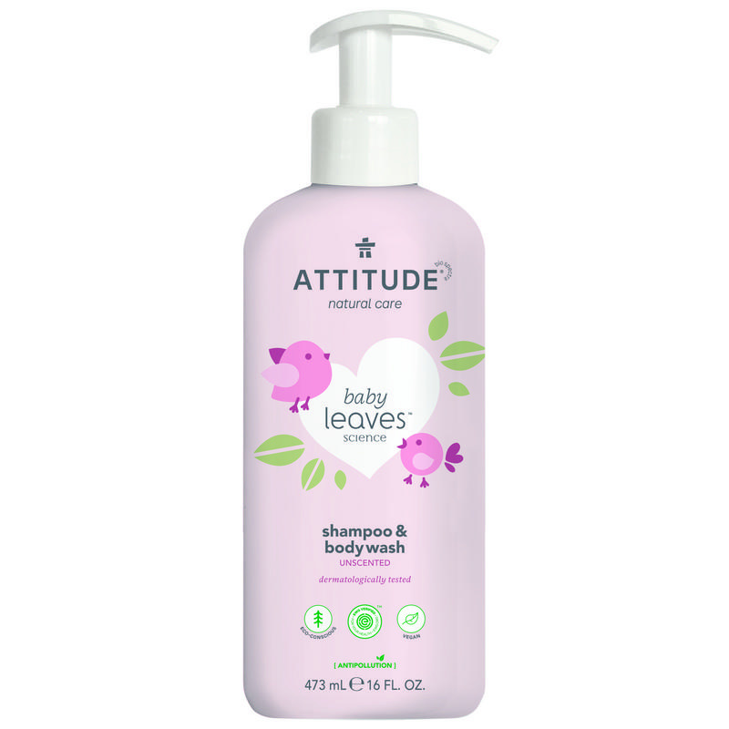 Attitude Attitude Shampoo 2 in 1 baby leaves parfum vrij (473 Milliliter)