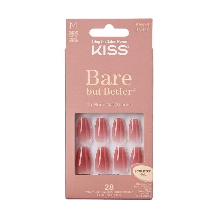 Kiss Kiss Bare but better nails nude (1 Set)