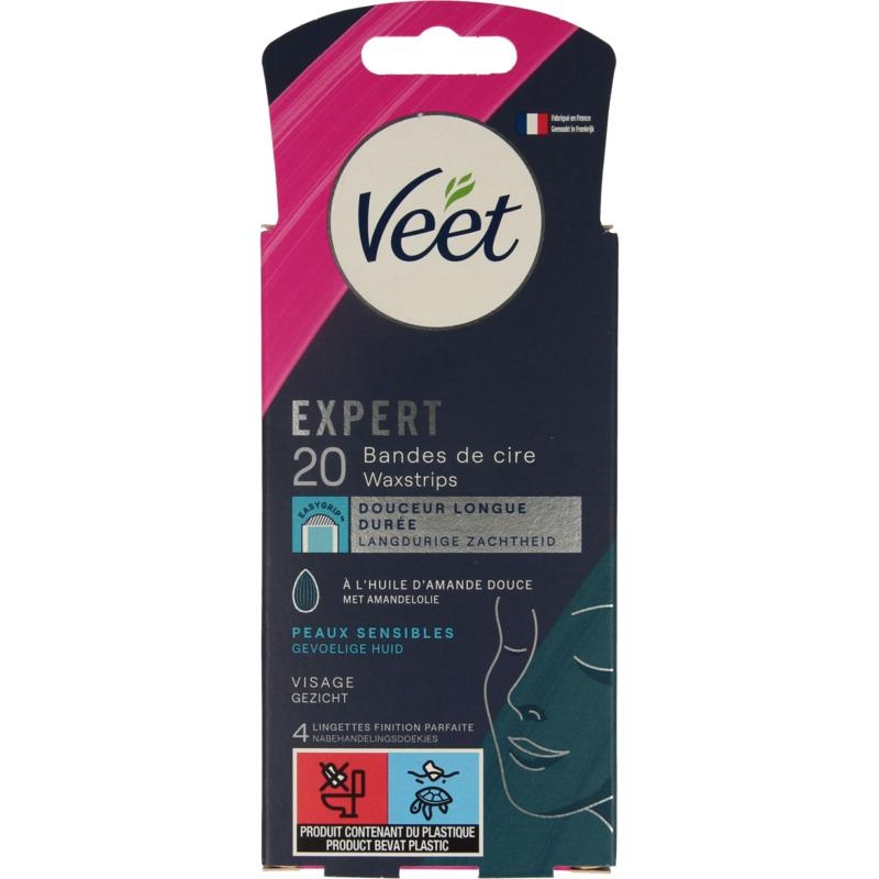 Veet Veet Expert koude waxstrips gezicht (20 Stuks)