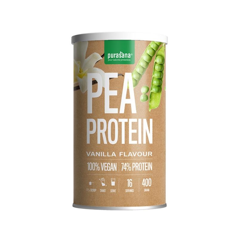Purasana Purasana Protein pea 74% vanille vegan (400 Gram)