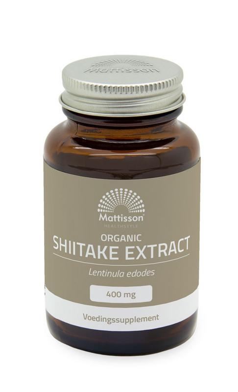 Mattisson Mattisson Shiitake extract 400mg bio (60 Vegetarische capsules)