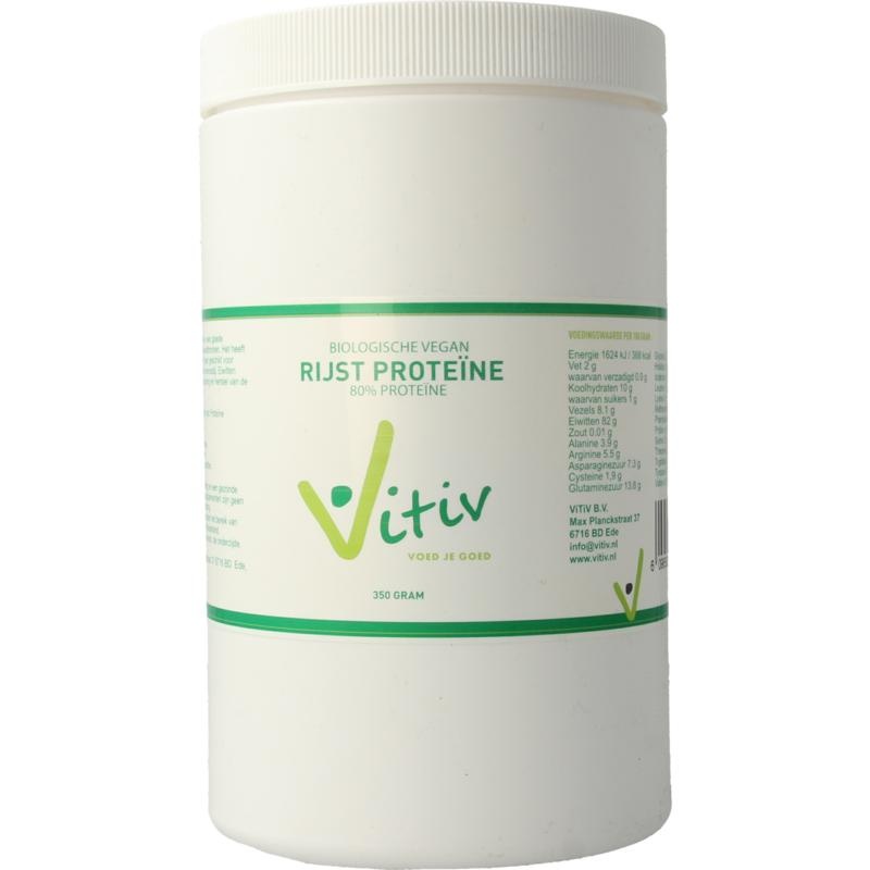 Vitiv Vitiv Rijst proteine 80% vegan bio (350 Gram)