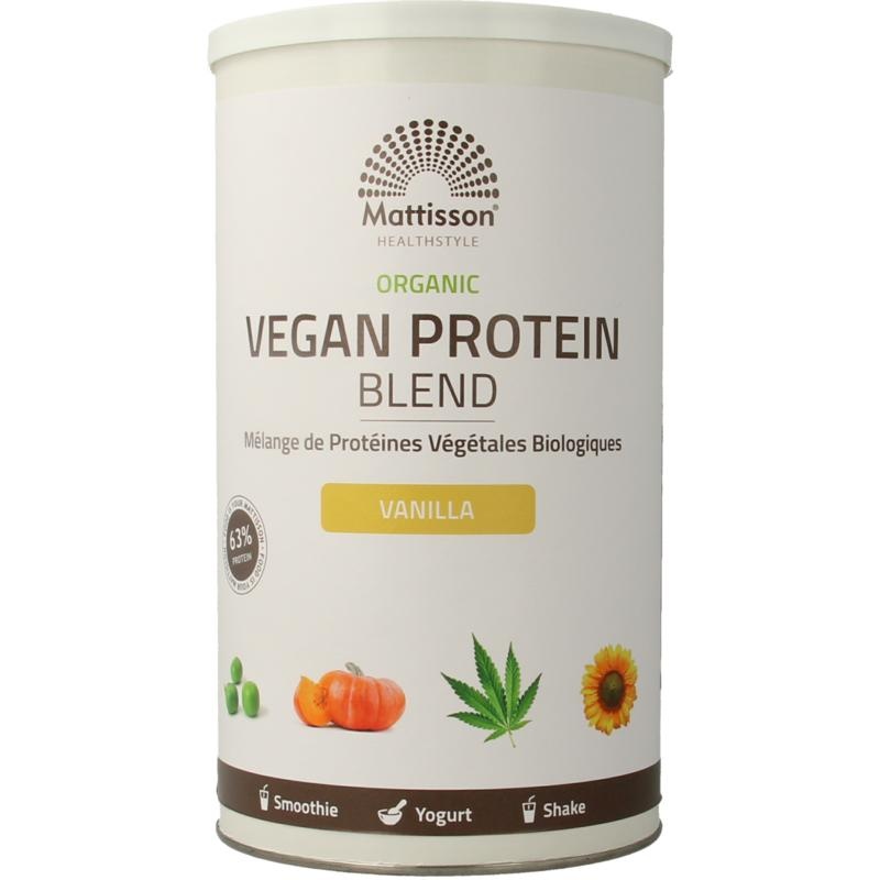 Mattisson Mattisson Organic vegan protein blend vanilla (400 Gram)