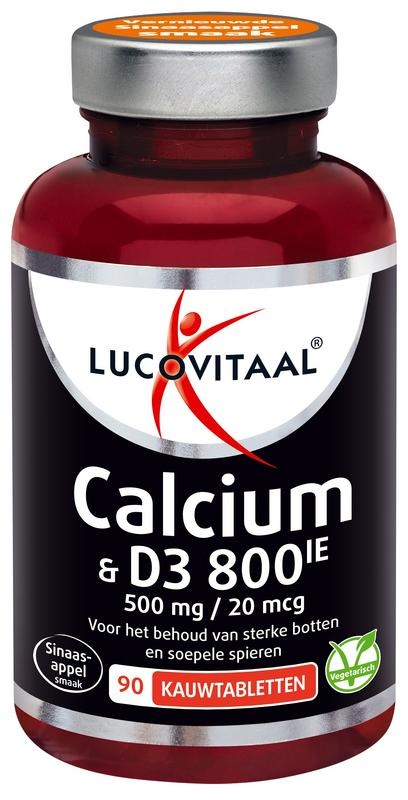 Lucovitaal Lucovitaal Calcium 500mg + D3 20mcg (90 Kauwtabletten)