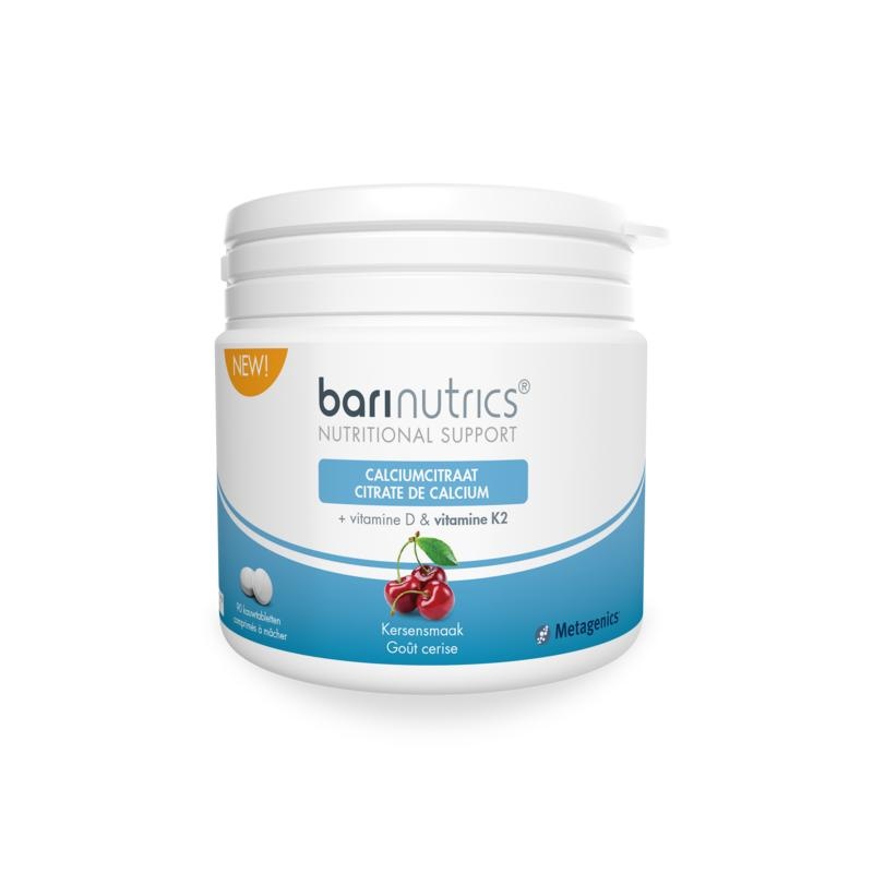 Barinutrics Barinutrics Calciumcitraat K2 kers (90 Kauwtabletten)