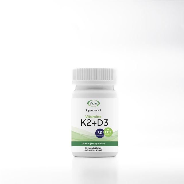 Vedax Vedax Liposomale vitamine K2 + D3 (30 Kauwtabletten)