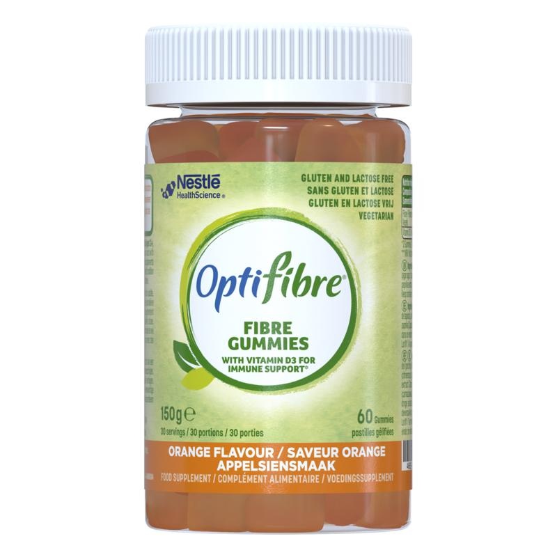 Optifibre Optifibre Optifibre gummies met vitamine D3 appelsien (60 Gummies)