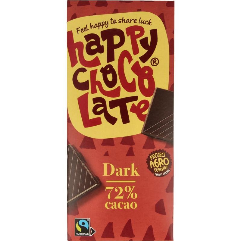 Happy Chocolate Happy Chocolate Puur 72% bio (85 Gram)