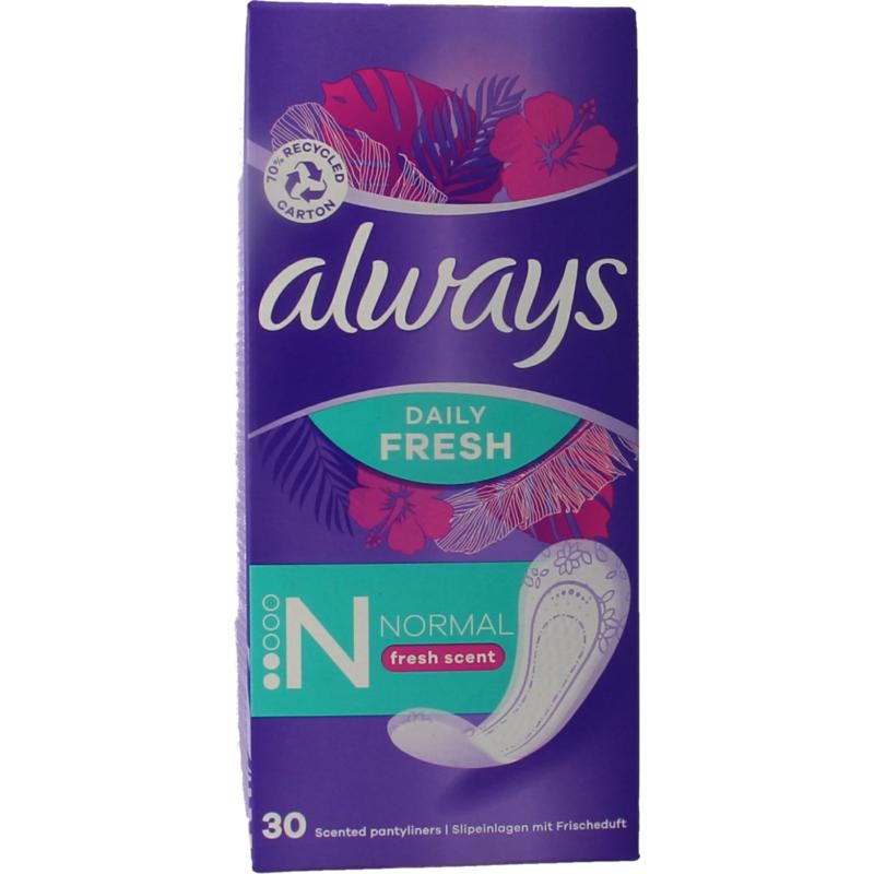 Always Always Inlegkruisjes daily fresh normaal & scent (30 Stuks)
