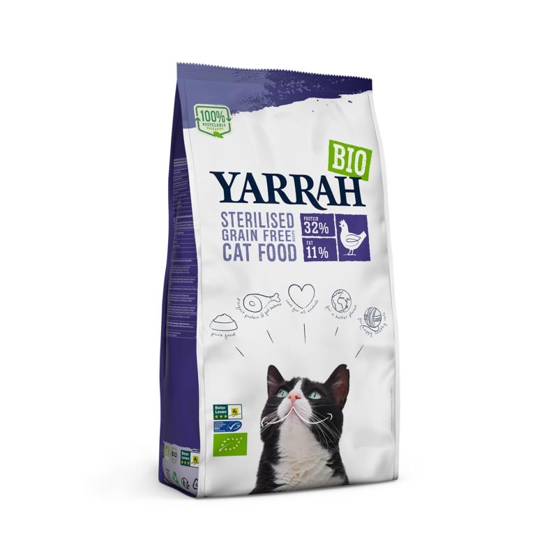 Yarrah Yarrah Kattenvoer voor gesteriliseerde kat wheat-free bio (2000 Gram)