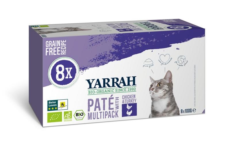 Yarrah Yarrah Multipack kat met pate kip en kalkoen bio (100 Gram)