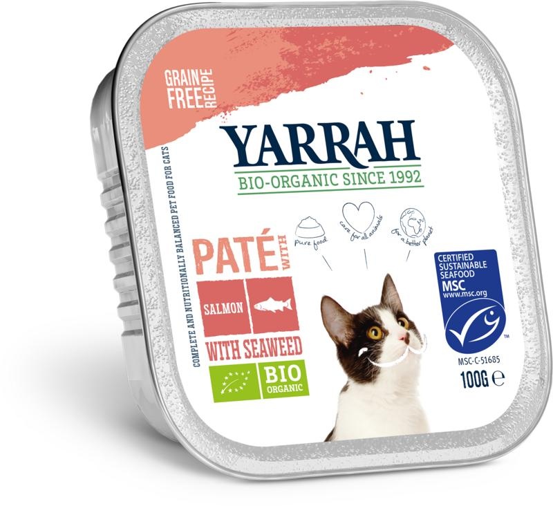 Yarrah Yarrah Kattenvoer pate met zalm bio (100 Gram)
