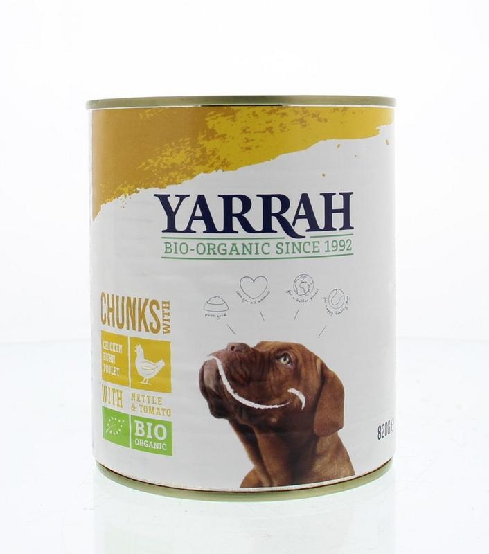 Yarrah Yarrah Hond brokjes kip in saus bio (820 Gram)