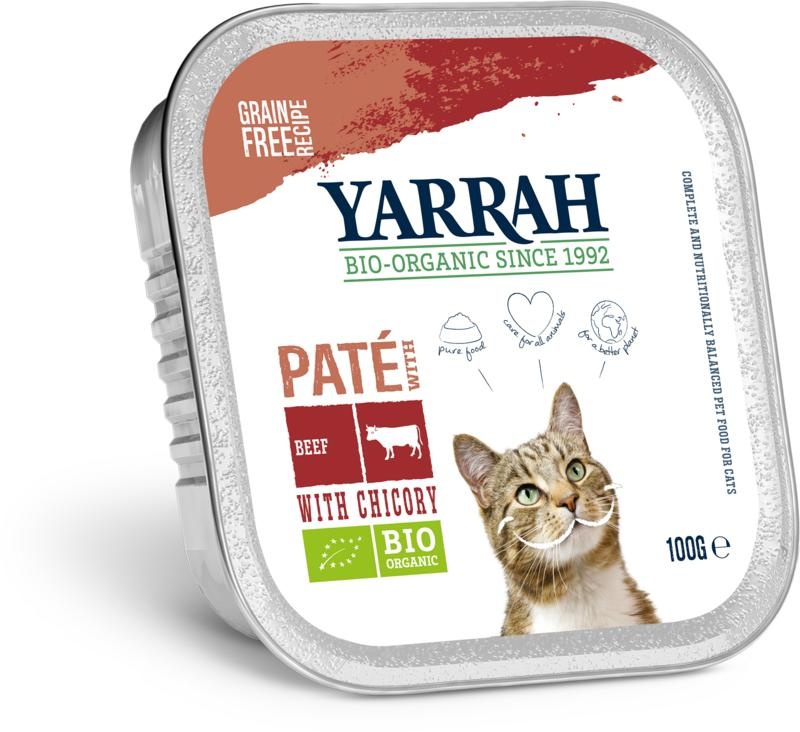 Yarrah Yarrah Kattenvoer pate met rund bio (100 Gram)