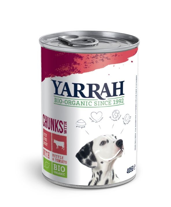 Yarrah Yarrah Hond brok rund in saus bio (405 Gram)
