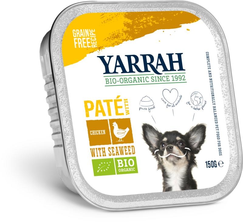 Yarrah Yarrah Hondenvoer pate met kip bio (150 Gram)