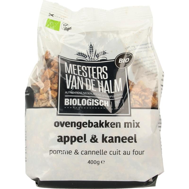 De Halm De Halm Ovengebakken mix appel en kaneel bio (400 Gram)