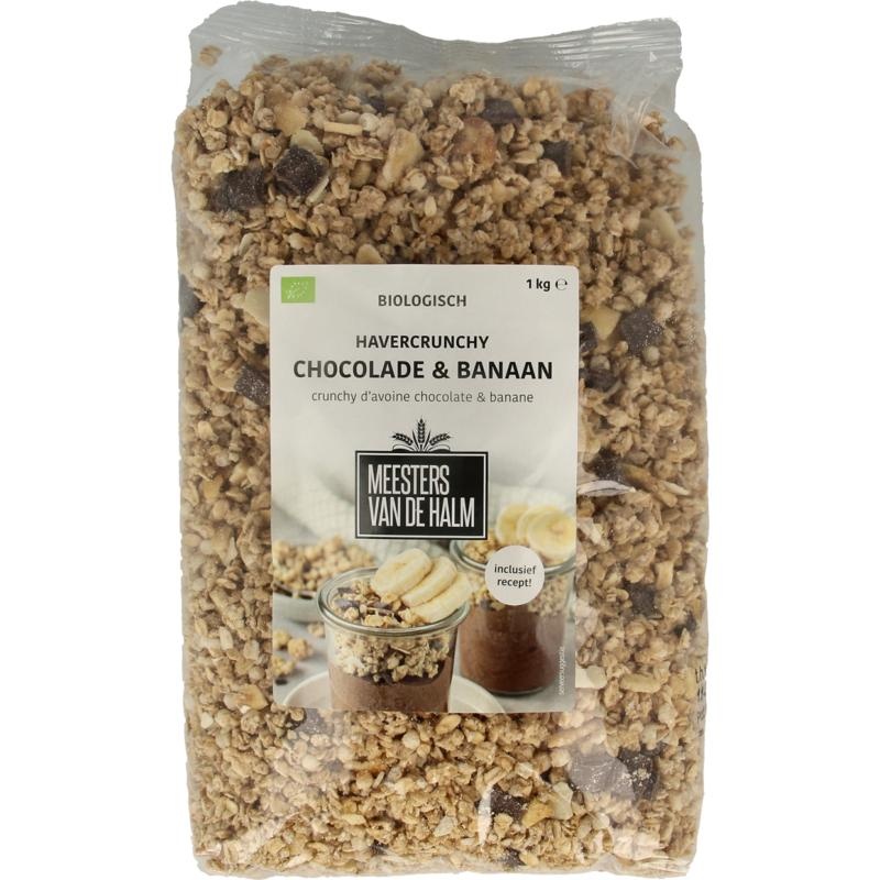 De Halm De Halm Havergranola crunchy chocolade/banaan bio (1 Kilogram)