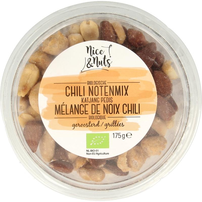 Nice & Nuts Nice & Nuts Chili notenmix met katjang pedis geroosterd bio (175 Gram)