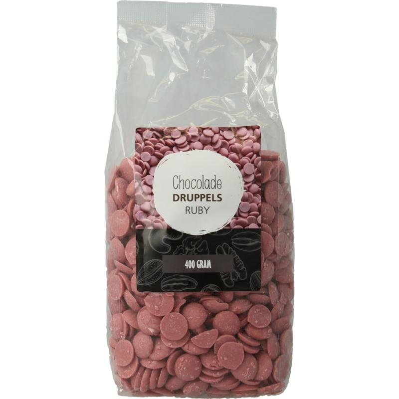 Mijnnatuurwinkel Mijnnatuurwinkel Chocolade druppels ruby (400 gr)