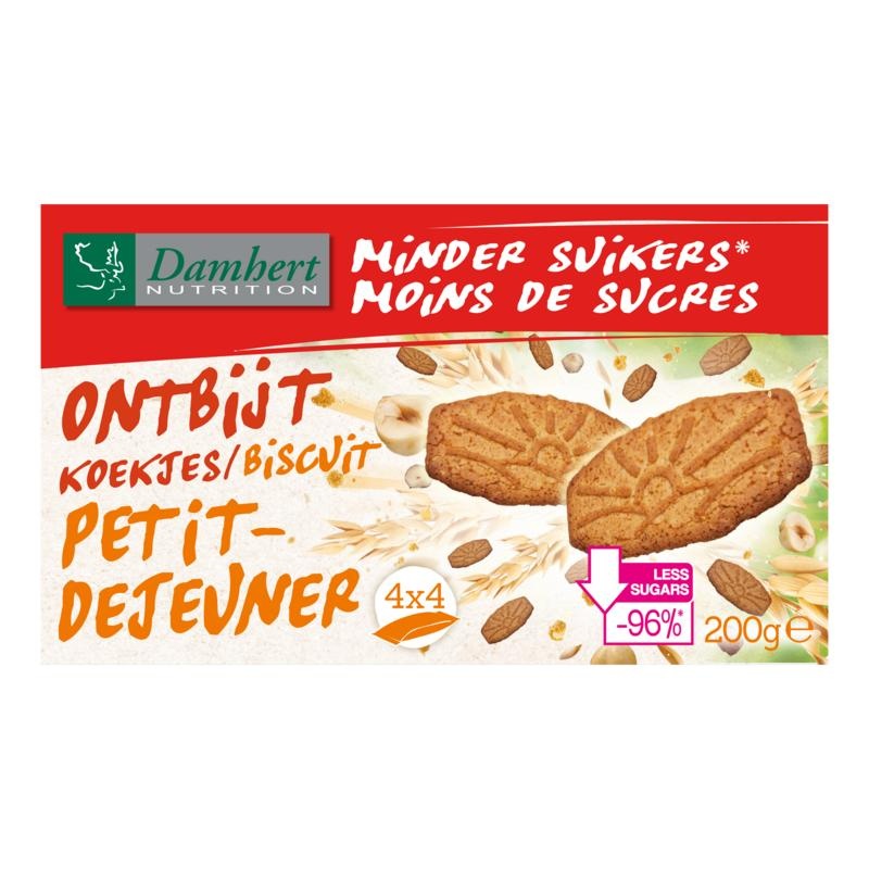 Damhert Damhert Ontbijtkoekjes minder suikers (200 Gram)