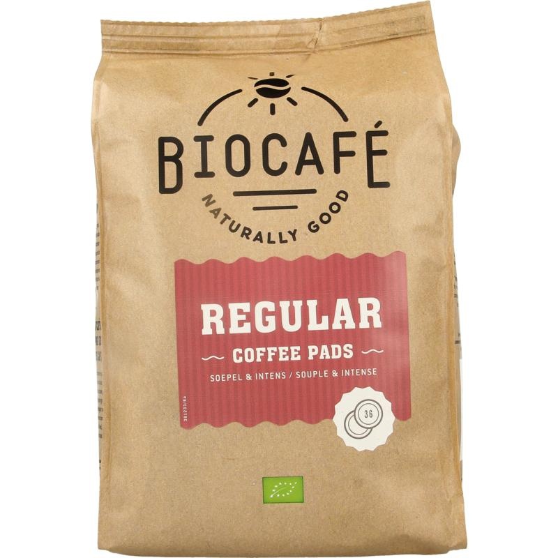 Biocafe Biocafe Coffee pads regular bio (36 Stuks)