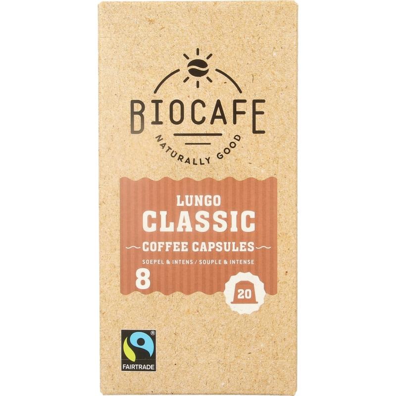 Biocafe Biocafe Lungo capsules bio (20 Stuks)