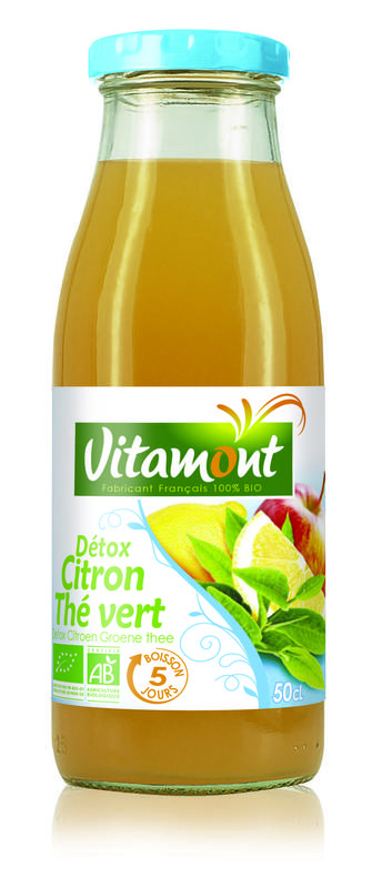 Vitamont Vitamont Detox lemon green tea bio (500 Milliliter)