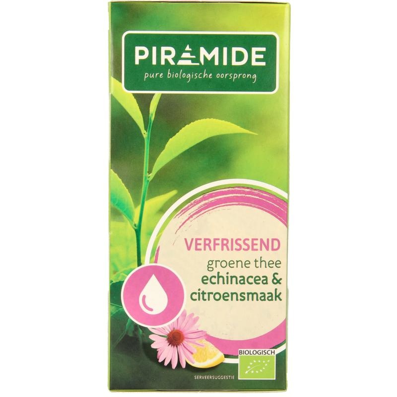 Verfrissend groene thee citroen & echinacea bio Verfrissend groene thee citroen & echinacea bio