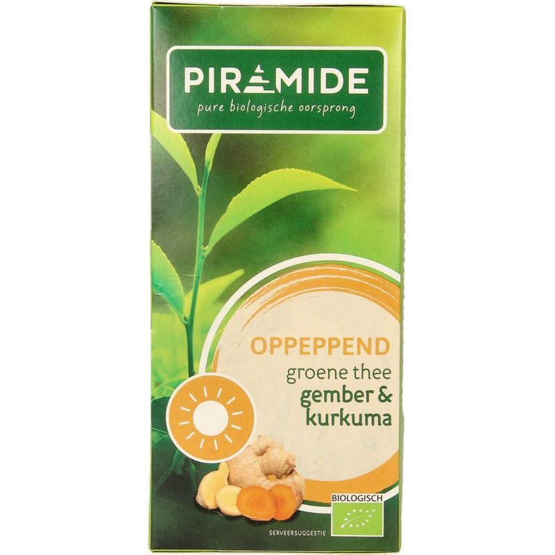Oppeppend groene thee gember & curcuma bio Oppeppend groene thee gember & curcuma bio