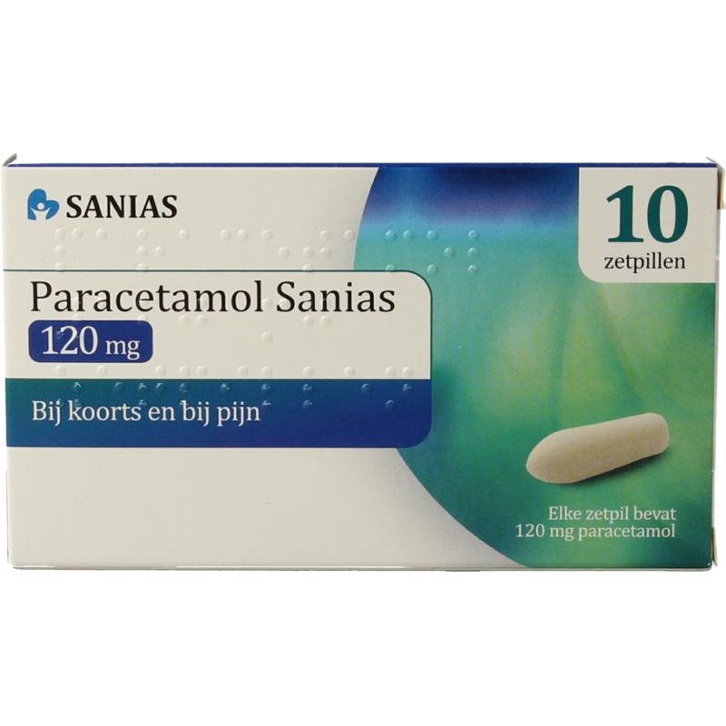 Sanias Sanias Paracetamol 120mg (10 Zetpillen)