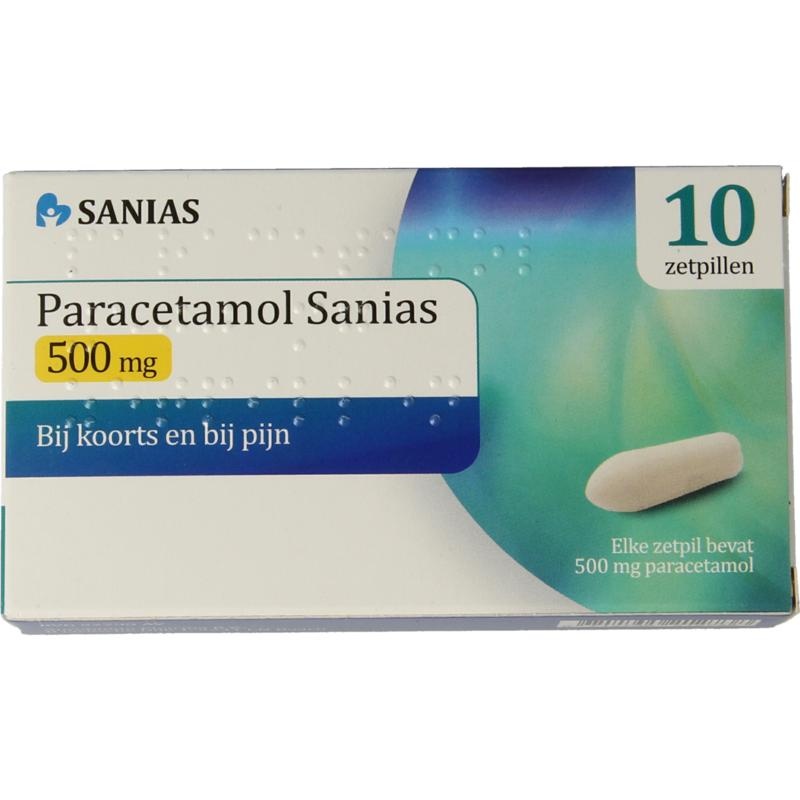 Sanias Sanias Paracetamol 500mg (10 Zetpillen)