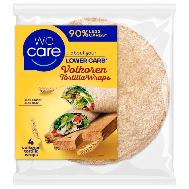 We Care We Care Lower carb wraps whole weat (160 Gram)