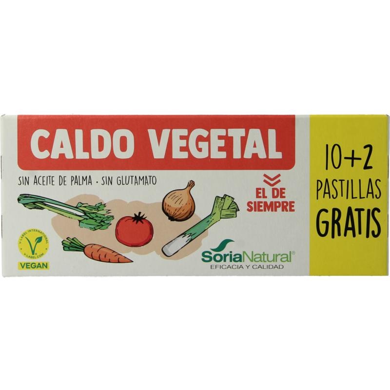 Soria Natural Soria Natural Bouillonblokjes vegan glutenvrij 10 + 2 gratis (12 Stuks)