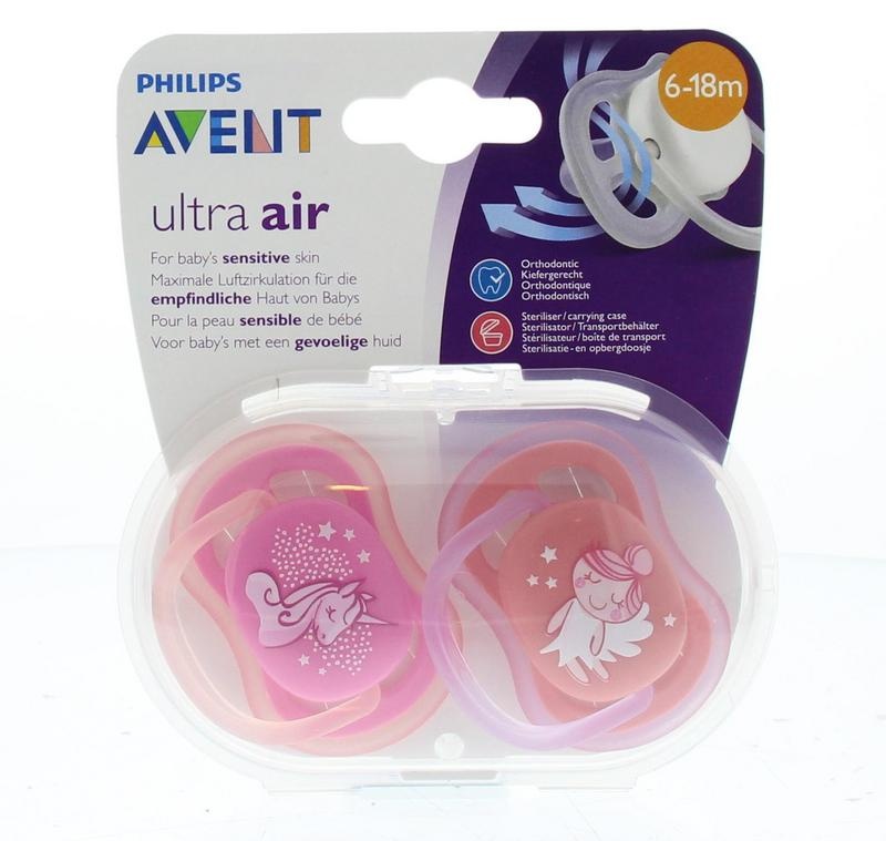Avent Fopspeen meisje ultra air 6-18 maanden (1 st)