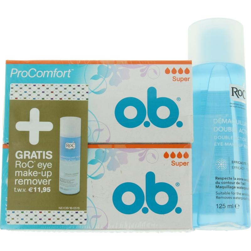 OB OB Pro comfort super 2 x 32 + gratis makeup remover (1 Set)