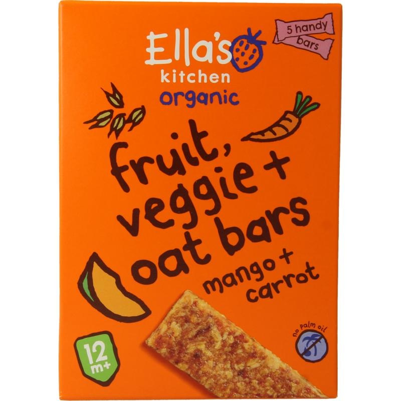 Ella's Kitchen Ella's Kitchen Oat bar carrot & mango veg 12+ maanden (125 gr)