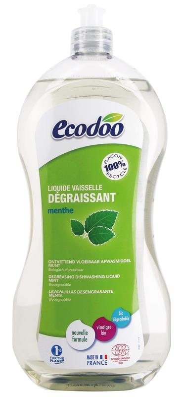 Ecodoo Ecodoo Afwasmiddel vloeibaar ontvettend munt bio (1 Liter)