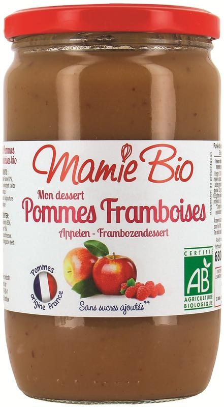 Mamie Bio Mamie Bio Appelmoes frambozen bio (680 Gram)