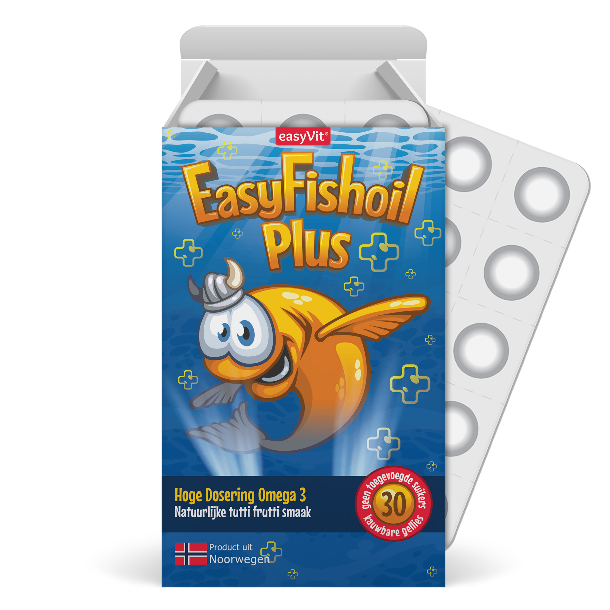 Easyfishoil Omega-3 visolie voedingssupplement met hoge dosering Omega-3 EPA/DHA. Zachte gummies ter ondersteuning van de algehele gezondheid van kinderen