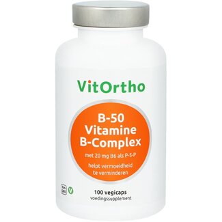 VitOrtho VitOrtho B-50 Vitamine B-complex 100 Vegetarische capsules