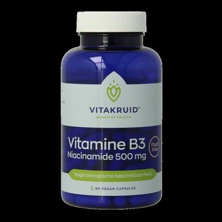 Vitakruid Vitakruid Vitamine B3 Niacinamide 500 mg Flush Free 90 Vegetarische capsules