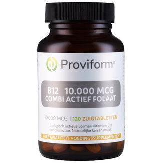 Proviform Proviform Vitamine B12 10.000mcg combi actief folaat 120 Zuigtabletten