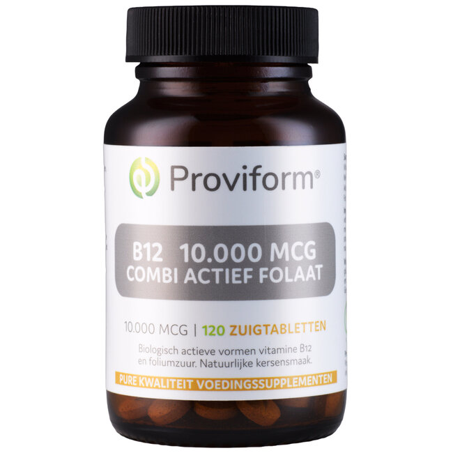 Proviform Vitamine B12 10.000mcg combi actief folaat 120 Zuigtabletten