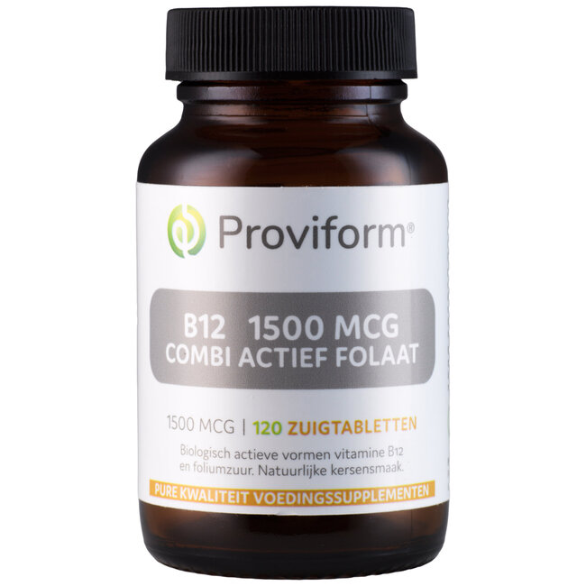 Proviform Vitamine B12 1500mcg combi actief folaat 120 Zuigtabletten