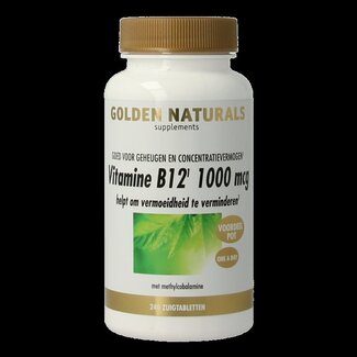 Golden Naturals Golden Naturals Vitamine B12 1000mcg vegan 240 Zuigtabletten