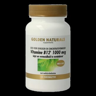 Golden Naturals Golden Naturals Vitamine B12 1000mcg vegan 100 Zuigtabletten